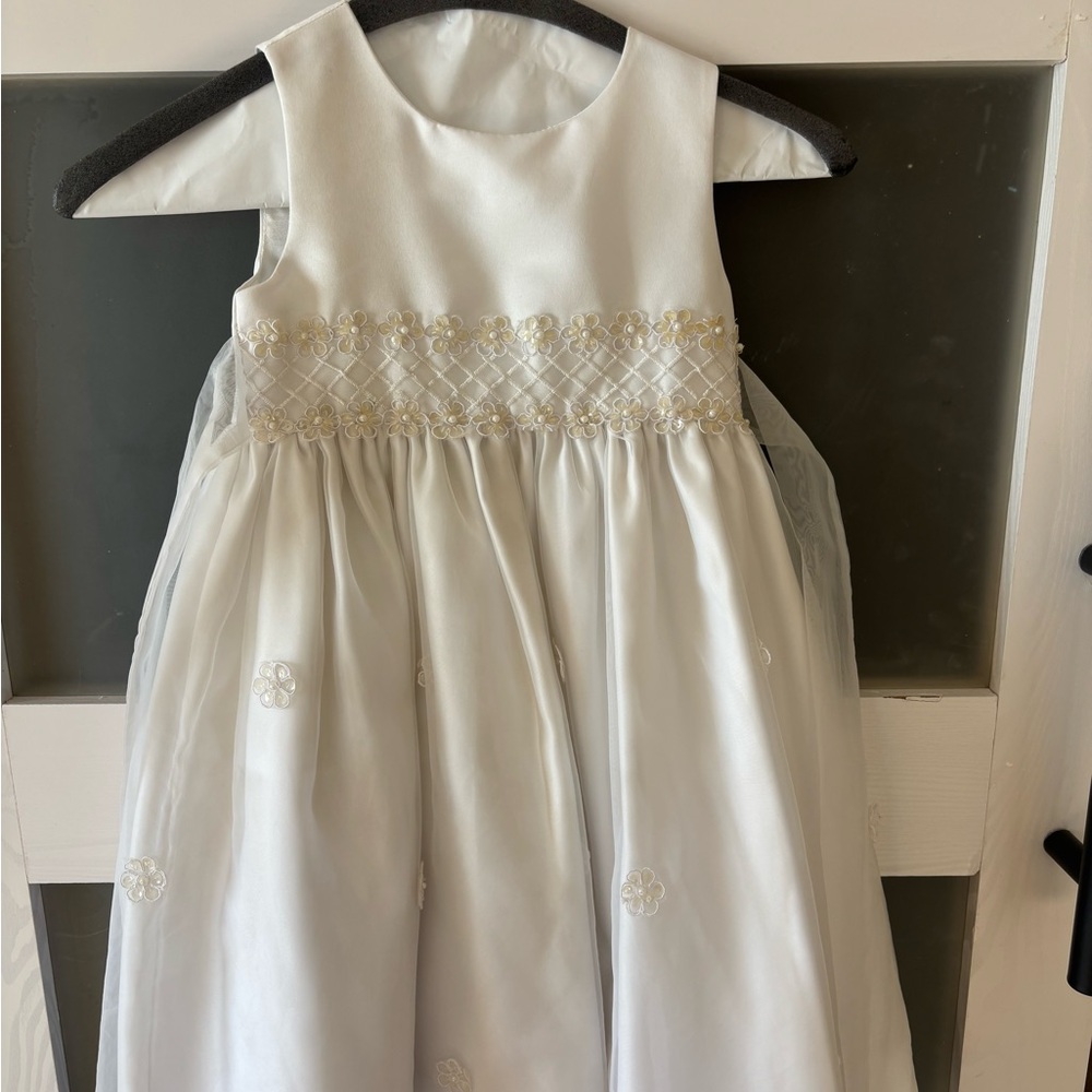 Cinderella White and Gold Formal Kids Dress